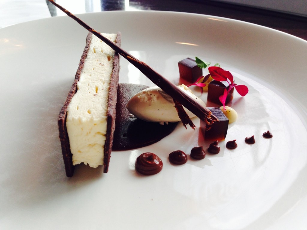 Irish coffee biscuit with Baileys pastry cream