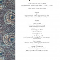 Sample aqua shard weekend brunch menu copy