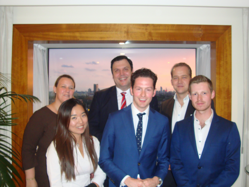 Myles (right) with fellow winners and mentors of the F&BMA Rothschild Rising Star