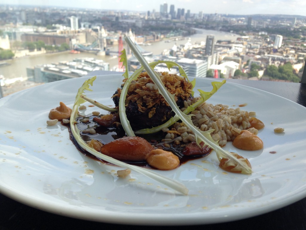 Sticky beef short-ribe from aqua shard's Market Lunch menu